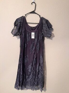 Torrid Purple Lace Overlay Scoop Dress